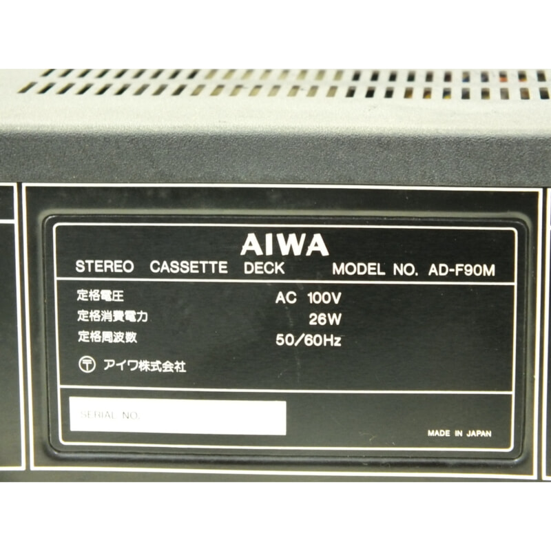 AIWA  3ヘッドカセットデッキ AD-F90Mの画像1