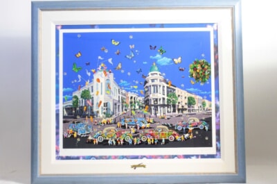 ヒロ・ヤマガタ 『ビバリーヒルズアフタヌーン』シルクスクリーン 額入り 約101×87cm 156/250 絵画