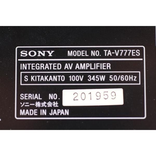 SONY ソニー TA-V777ES AVアンプの画像1