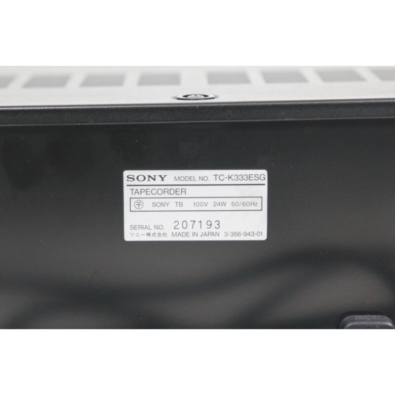 SONY ソニー TC-K333ESG テープレコーダーの画像1
