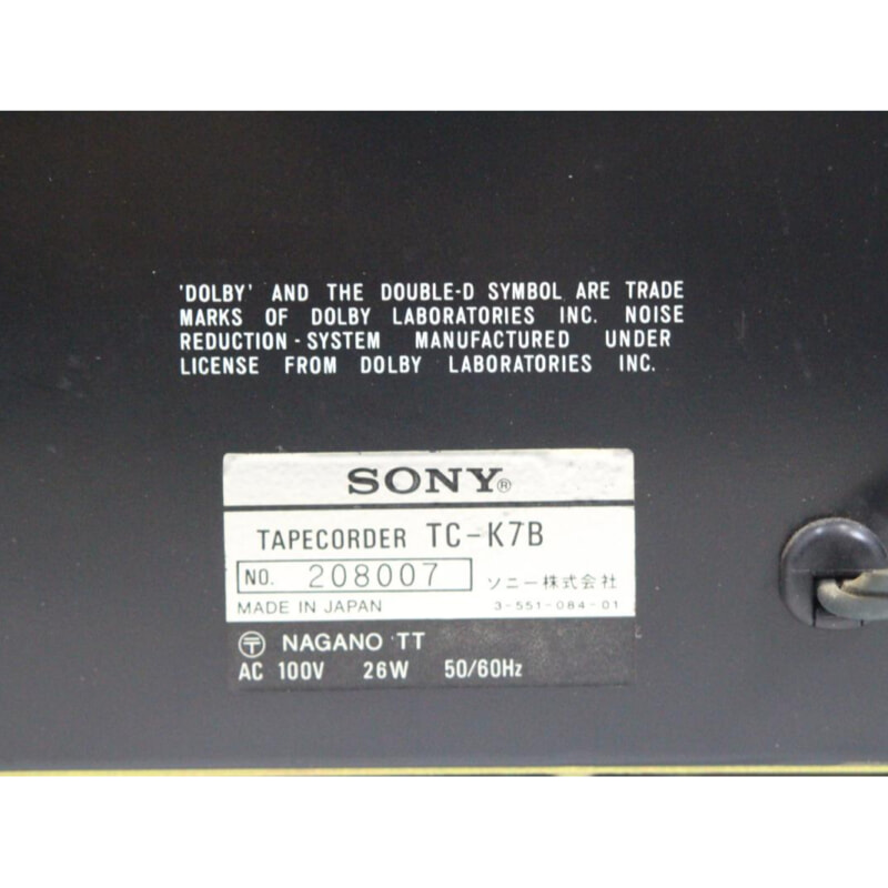 SONY ソニー TC-K7 カセットデッキの買取実績 | 大阪 京都 奈良の出張 SONY ソニー TC-K7 カセットデッキの買取実績 | 大阪 京都 奈良の出張