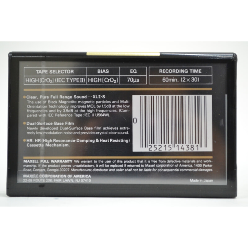 maxell マクセル ハイポジション カセットテープ 60min XLⅡ-Sの画像1