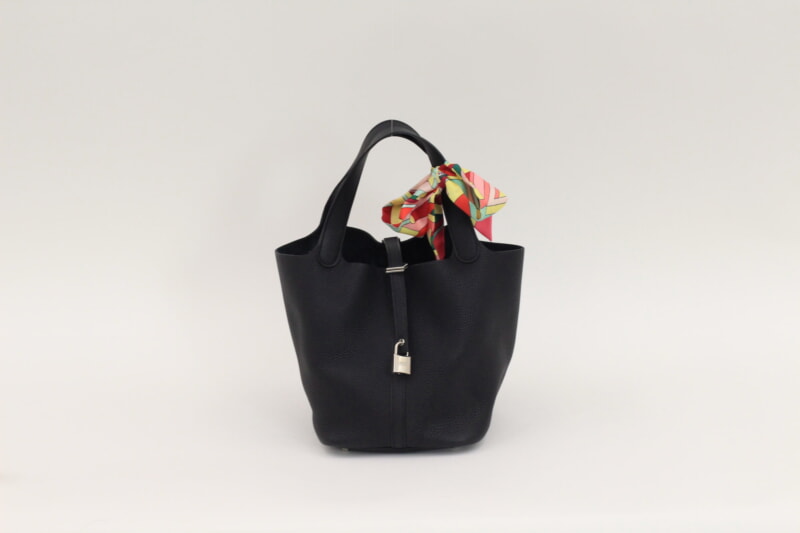 HERMES エルメス ピコタンロック PM 黒 ハンドバッグ