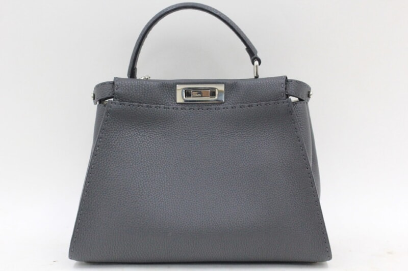 FENDI/フェンディ  Selleria/セレリア ピーカブー レギュラー ハンドバッグ グレー