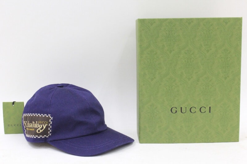 GUCCI/グッチ ◎ ベースボールキャップ ネイビー XLサイズ(60cm) 656183