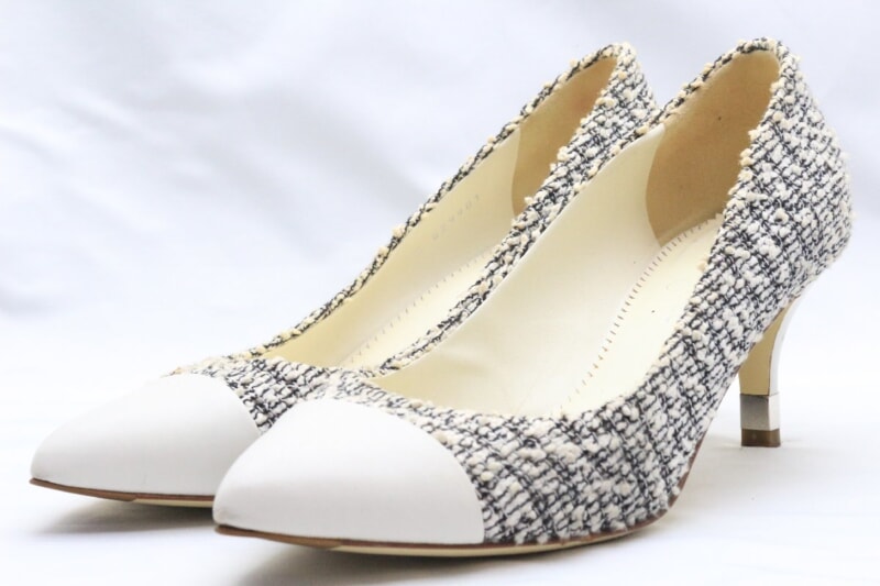 買取実績 |CHANEL/シャネル パンプス バイカラー ツイード - 大阪 京都