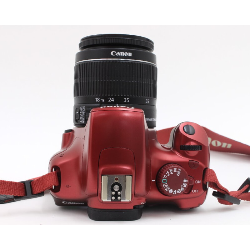 Canon AFデジタル一眼レフカメラ EOS Kiss X50 ES18-55㎜ レッドの画像1