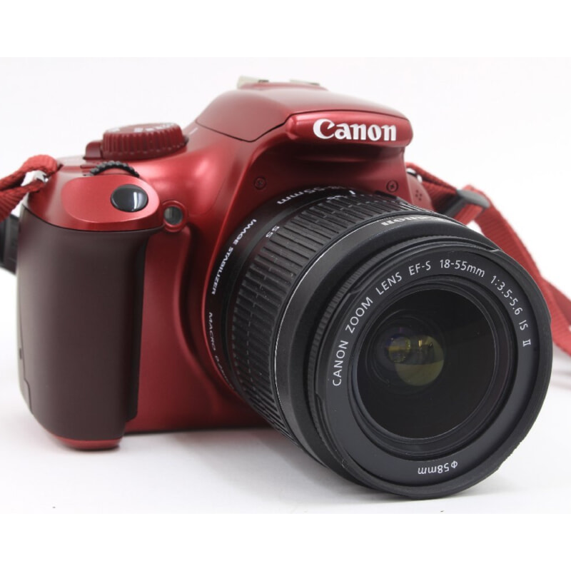 Canon AFデジタル一眼レフカメラ EOS Kiss X50 ES18-55㎜ レッドの画像1