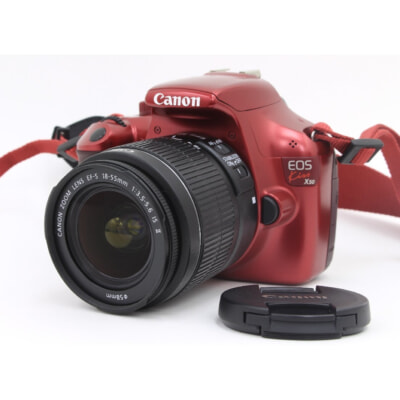 Canon AFデジタル一眼レフカメラ EOS Kiss X50 ES18-55㎜ レッドの買取り品の画像