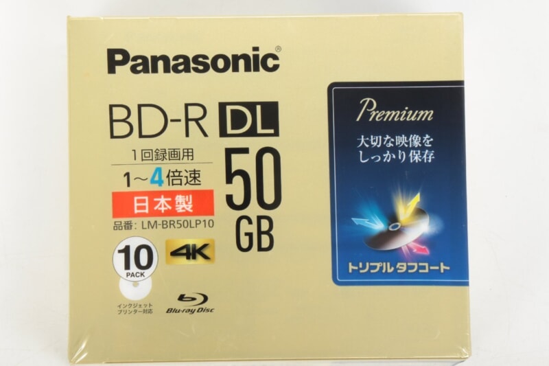 【未使用品】 Panasonic  BD-R DL 50GB 4K 1回録画用 10枚パック LM-BR50LP10の画像1
