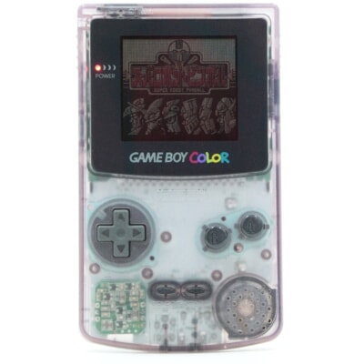 【美品】 Nintendo  ゲームボーイカラー本体 クリアパープル 動作品