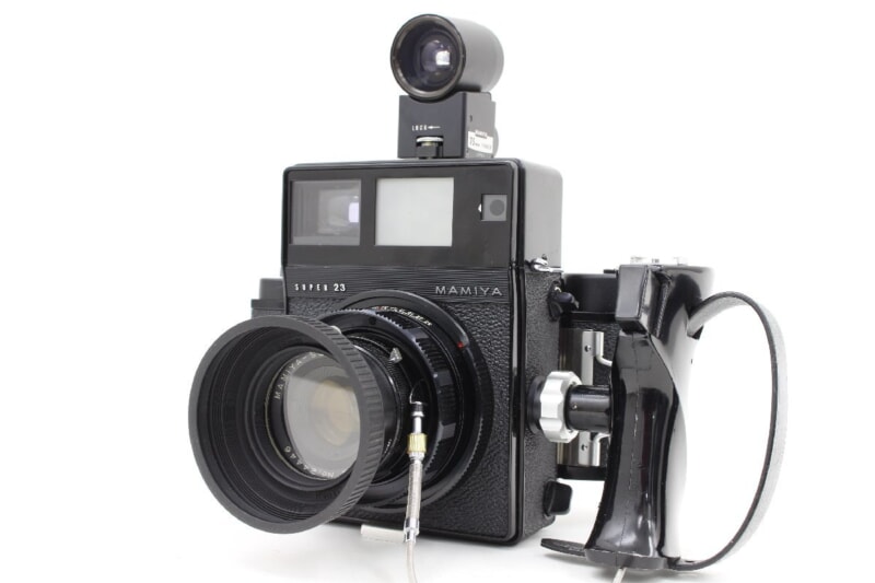 MAMIYA（マミヤ）SUPER23 中判カメラ / MAMIYA-SEKOR 100mm F3.5 + 外付けファインダー、ピストルグリップの画像1