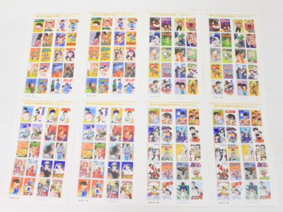 週刊少年漫画50周年Ⅰ.Ⅱ 切手 80円×10×8 マガジン/サンデーの買取り品の画像