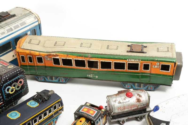 【当時物】 ブリキのおもちゃ 乗り物 色々まとめセット電車/機関車/車の画像1