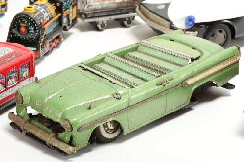 【当時物】 ブリキのおもちゃ 乗り物 色々まとめセット電車/機関車/車の画像1