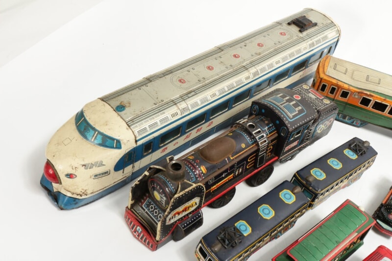 【当時物】 ブリキのおもちゃ 乗り物 色々まとめセット電車/機関車/車の画像1