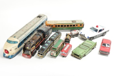 【当時物】 ブリキのおもちゃ 乗り物 色々まとめセット電車/機関車/車