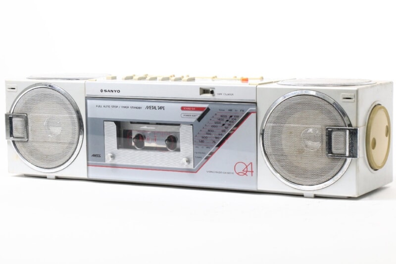 【当時物】 SANYO  ダブルカセットレコーダー [MR-Q4] ラジカセの画像1