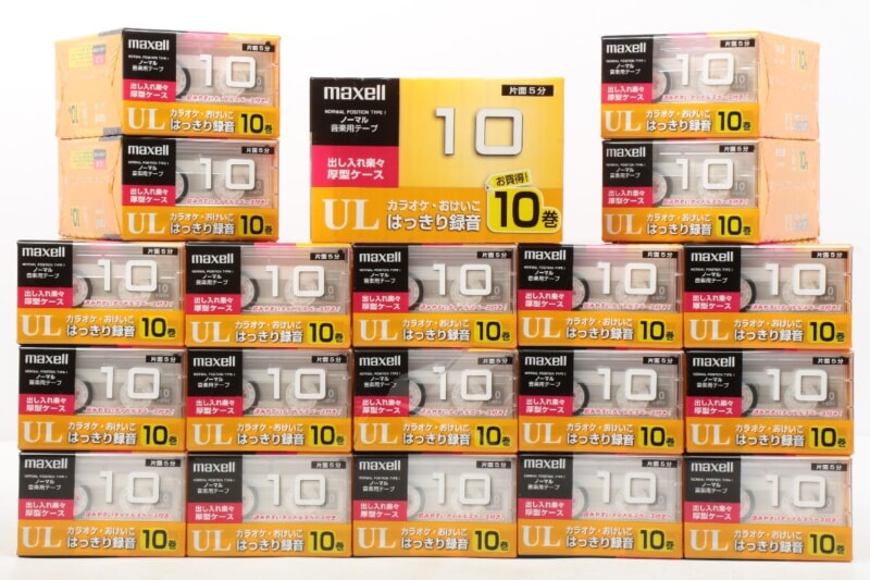 【未開封】 maxell  UL-10P 20点計200枚 ノーマル/音楽用テープの画像1