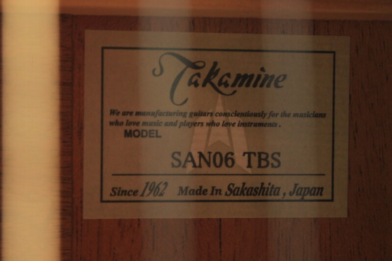 Takamine（タカミネ）SAN06 TBSの画像1