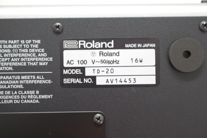 Roland（ローランド）パーカッション・サウンド・モジュール　TD-20/TDW-20の画像1