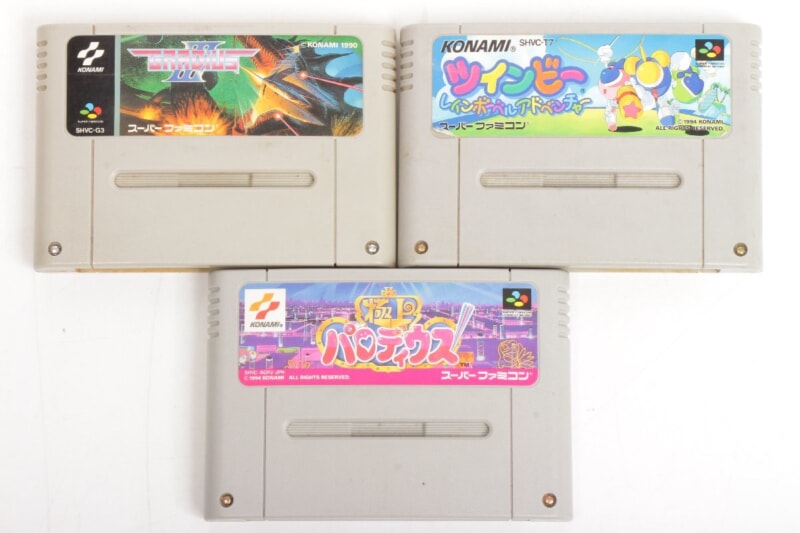 KONAMI/コナミ  SFC/スーパーファミコンソフト 3点セット [グラディウスⅢ][極上パロディウス][ツインビー レインボーベルアドベンチャー]の画像1