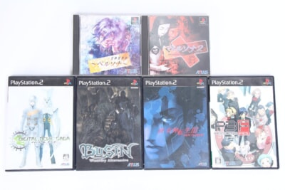 ATLUS作品まとめ PS1・PS2ソフト [ペルソナ2 罰][ペルソナ3 フェス][武神] など 一部攻略本付きの買取り品の画像