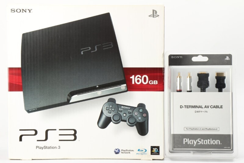 SONY PS3本体 (CECH-2500A) 160GB 動作品 純正D端子ケーブル付きの画像1