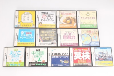 Nintendo DSソフト  教育・教養系ソフト まとめセット [やわらかあたま塾][お料理ナビ][えいご三昧] などの買取り品の画像