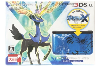 【ポケットモンスターXパック】 Nintendo3DS LL 本体 ゼルネアス・イベルタル ブルーの買取り品の画像