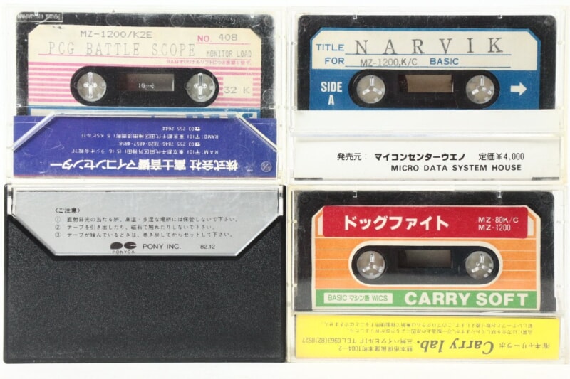 SHARP  MZ-1200用ソフト カセットテープ版 [スパイ大作戦][ドッグファイト] など4点の画像1