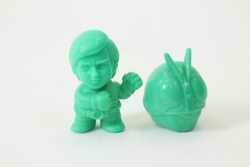 【当時物】 SD仮面ライダー倶楽部  マスクドライダー 1号/2号/アマゾン/ストロンガー 消しゴム マスク着脱の画像1