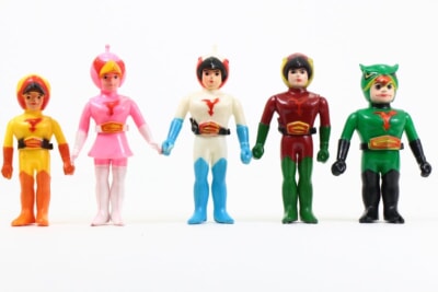 【当時物】 ポピー 科学忍者隊ガッチャマン ソフビ5点セット 犬鷲の健/白鳥のジュンなどの買取り品の画像