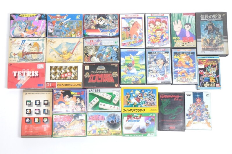 【外箱付き】FC/ファミコンソフト まとめセット  ドラクエ/ドラゴンボール/ウィザードリィ/信長の野望 などの画像1