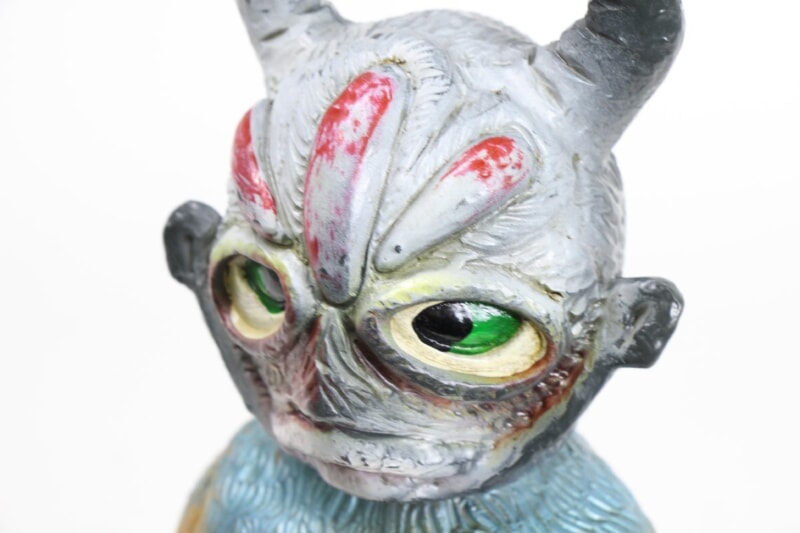 【当時物】 旧バンダイ [地獄サンダー] キングサイズ 怪人/仮面ライダー 全高：約38cmの画像1