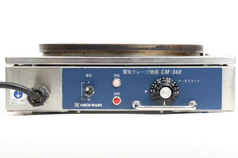 電気クレープ焼器  [CM-360] 100V ニチワ電機 定格消費電力1400W 2020年製の画像1