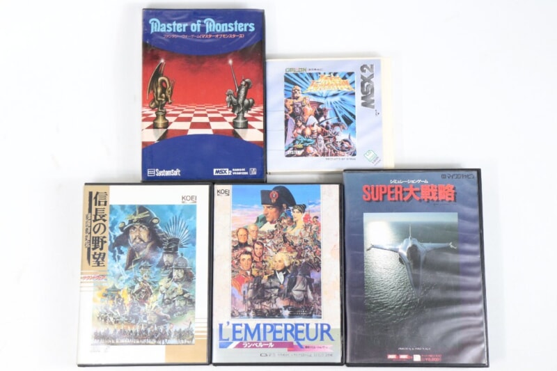 MSXソフト マスターオブモンスターズ・ラスト ハルマゲドン・信長の野望 ・ランペルール・スーパー大戦略の画像1