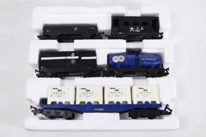 TOMY  スーパーレール 貨車セットA [コキ 5500 国鉄コンテナ]  トミーの画像1