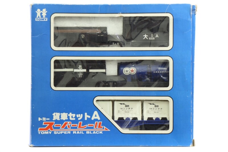 TOMY  スーパーレール 貨車セットA [コキ 5500 国鉄コンテナ]  トミーの画像1