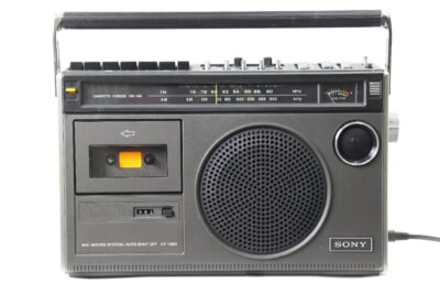 【当時物】 SONY  [CF-1980] スタジオ1980 ラジカセ AM/FM モノラルラジオカセットレコーダーの買取り品の画像