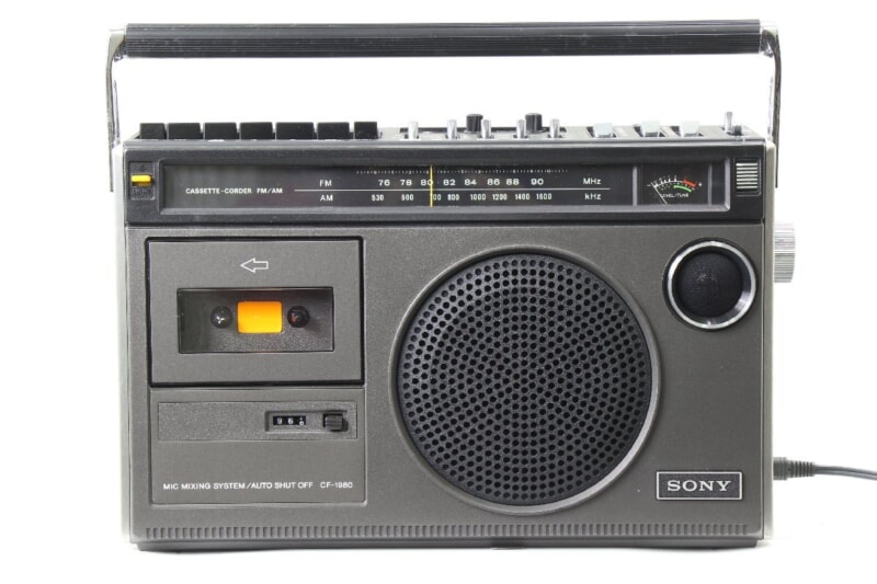 【当時物】 SONY  [CF-1980] スタジオ1980 ラジカセ AM/FM モノラルラジオカセットレコーダーの画像1