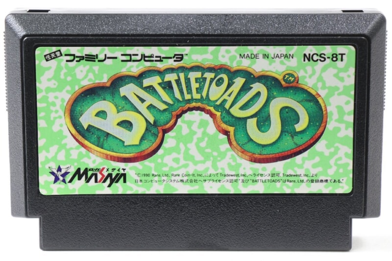 【外箱・説明書付き】 バトルトード BATTLETOADS ファミコンソフト/FC メサイヤの画像1
