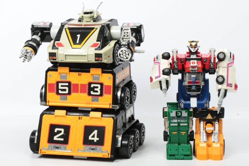 【当時物・一部外箱付き】 BANDAI  [戦闘要塞 DXビクトレーラー][VRVロボ] 激走戦隊カーレンジャー バンダイの画像1