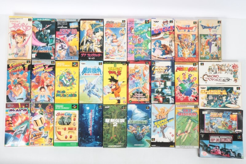 【外箱付き】 エリア88/アルカノイド/ラングリッサーなど SFC/ スーパーファミコンソフトの画像1