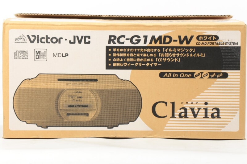 【未使用品】 Victor  CDラジカセ [RC-G1MD-W] CD-MD ポータブルシステム ホワイト ビクターの画像1