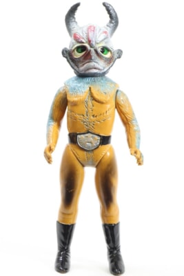 【当時物】 旧バンダイ [地獄サンダー] キングサイズ 怪人/仮面ライダー 全高：約38cm