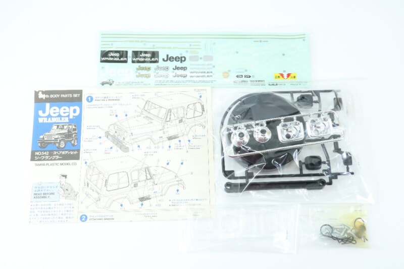 【未組立】タミヤ  1/10 RC/ラジコン カースペアパーツNO.542 JEEP WRANGLER/ジープラングラー スペアボディセット 50542の画像1