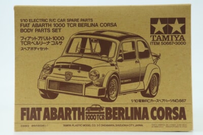 【未組立】 タミヤ  1/10 RC/ラジコン パーツNO.667 フィアットアバルト1000TCRベルリーナ コルサ スペアボディセット 50667の買取り品の画像