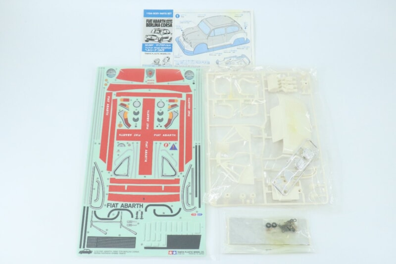 【未組立】 タミヤ  1/10 RC/ラジコン パーツNO.667 フィアットアバルト1000TCRベルリーナ コルサ スペアボディセット 50667の画像1