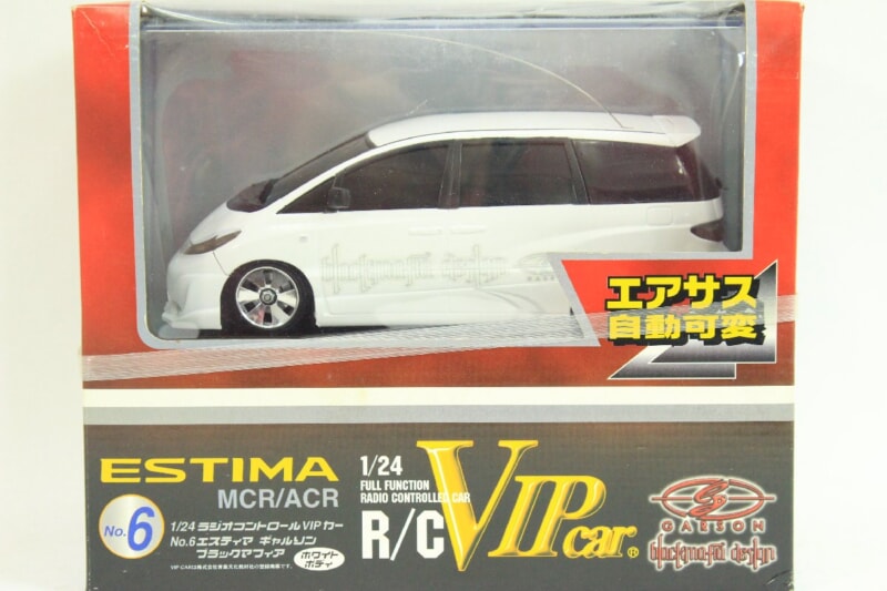 【未開封】アオシマ  1/24 RC/ラジコンVIPカー エスティマ ギャルソン ブラックマフィア ホワイトボディ No.6の画像1